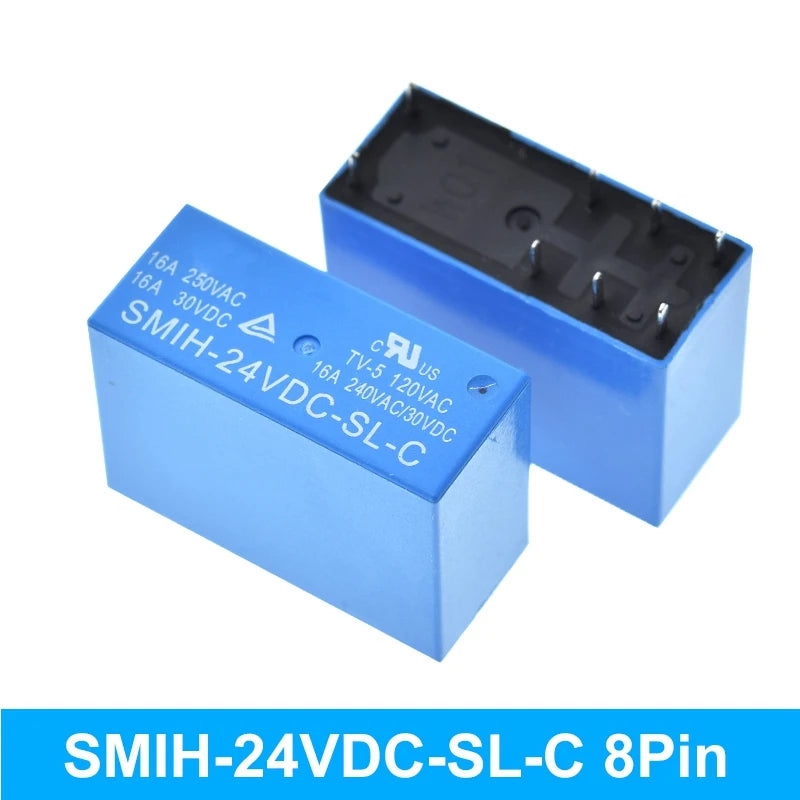 Relé Potencia SMIH 6/8-Pin 16A 250V - Bobina (5V/12V/24V DC) Contacto SL-A/SL-C - Lote 1 Pieza