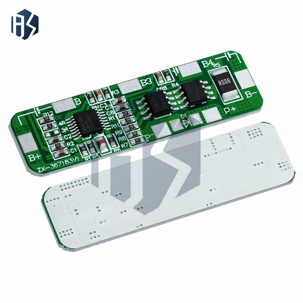 4S 20A 18650 Li-ion BMS Protection Board 4.35V Overcharge 2.5V Cutoff with 5A Continuous Discharge Cell Balancing