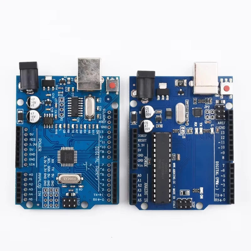 Placa Desarrollo UNO R3 (ATMEGA328P, CH340/ATEGA16U2) compatible Arduino con Cable + Placa Expansión Proto Shield R3/R4