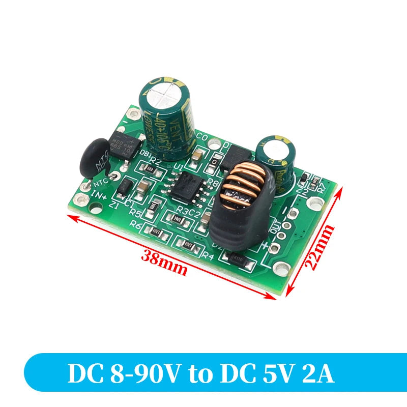 Módulo Convertidor Step-Down DC 9V-120V a 5V 2A/3A Buck (No Boost)