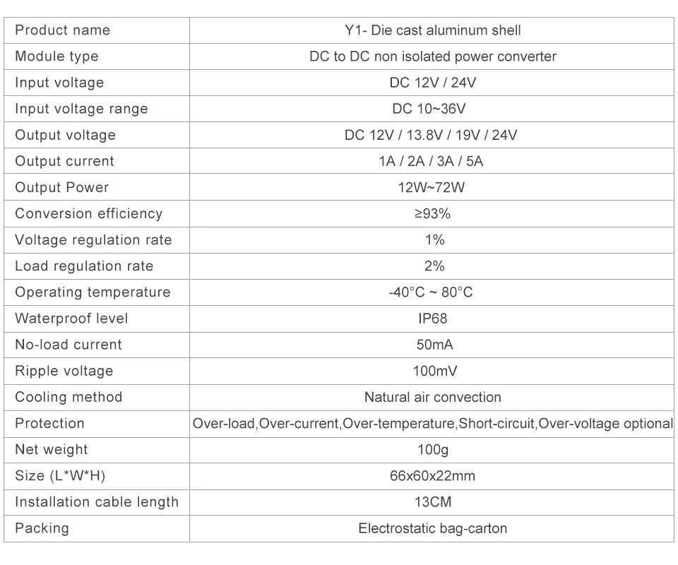 Módulo Convertidor Voltaje DC-DC 10-36V a 24V Automático Buck/Boost Regulador