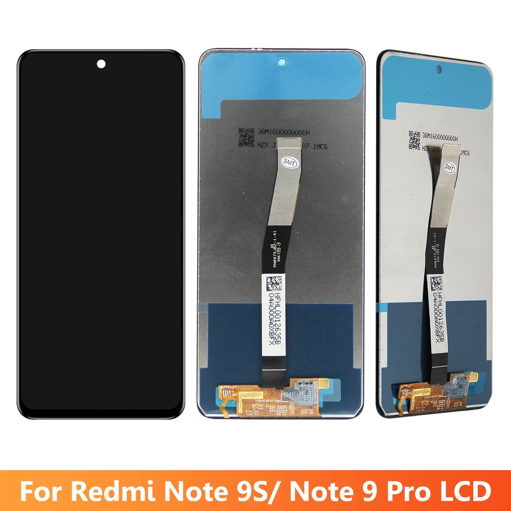Screen for Xiaomi Redmi Note 9S Lcd Display Digital Touch Screen for Redmi Note 9pro M2003J6B2G M2003J6A1G Display Replacement