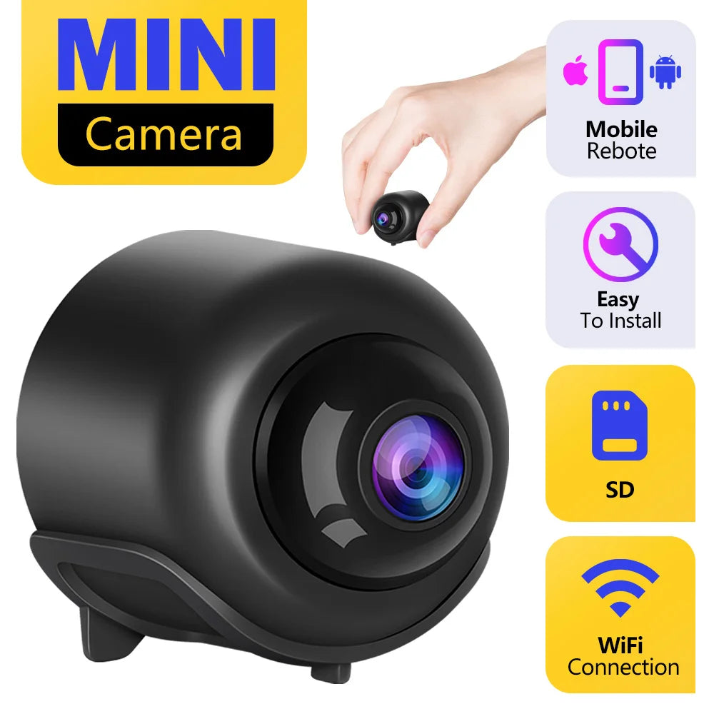 Mini Cámara WiFi Inteligente X5 (2024) Visión Nocturna Interior Hogar (Protección Seguridad, Grabador Audio/Video)