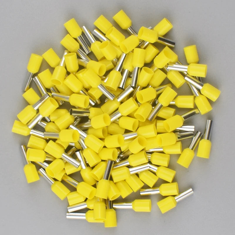 Terminal Tubular Punta Cable Aislado Crimp (E0508/1008/1508/7508/2508) Ferrules Prensado (Pack 1000 Unidades)