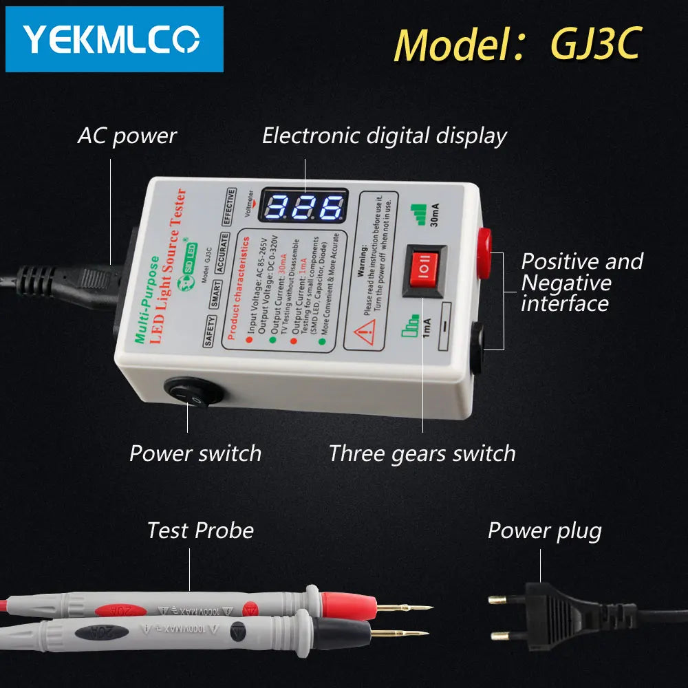 Tester LED y Backlight TV (0-320V) - Herramienta Reparación Pantallas Sin Desmontar