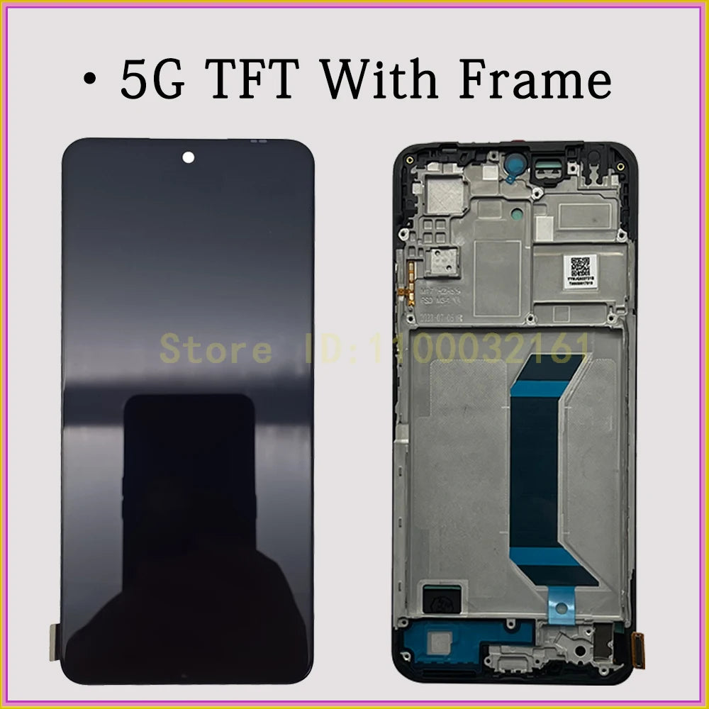 6.67" Tested Display For Redmi Note 12 LCD Screen 22111317G Digitizer For Redmi Note 12 4G 5G LCD Display 23028RA60L Replacement