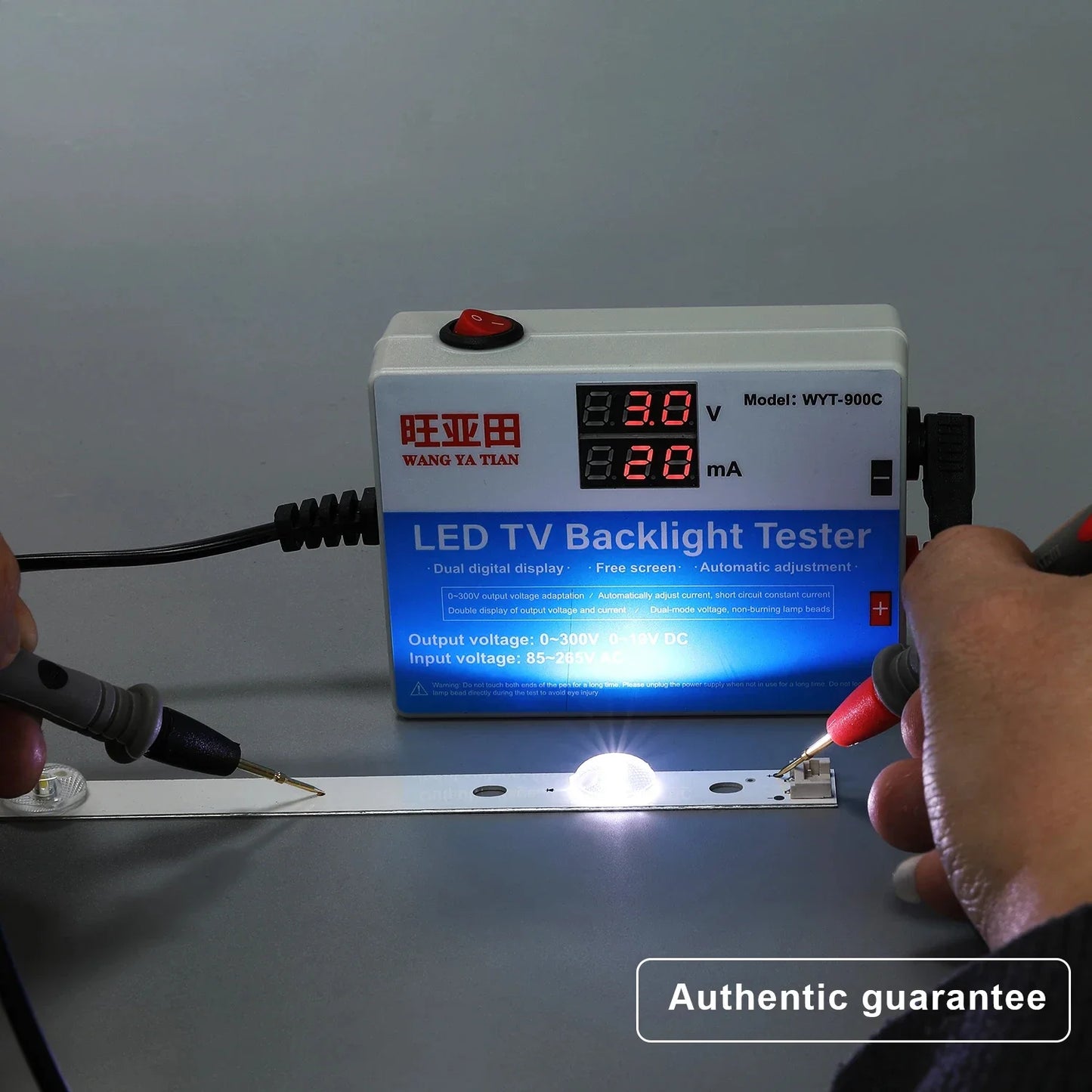 Tester LED Multifuncional 0-300V Output Tiras Backlight Beads Medición Corriente/Voltaje Instrumentos (con Palanca)
