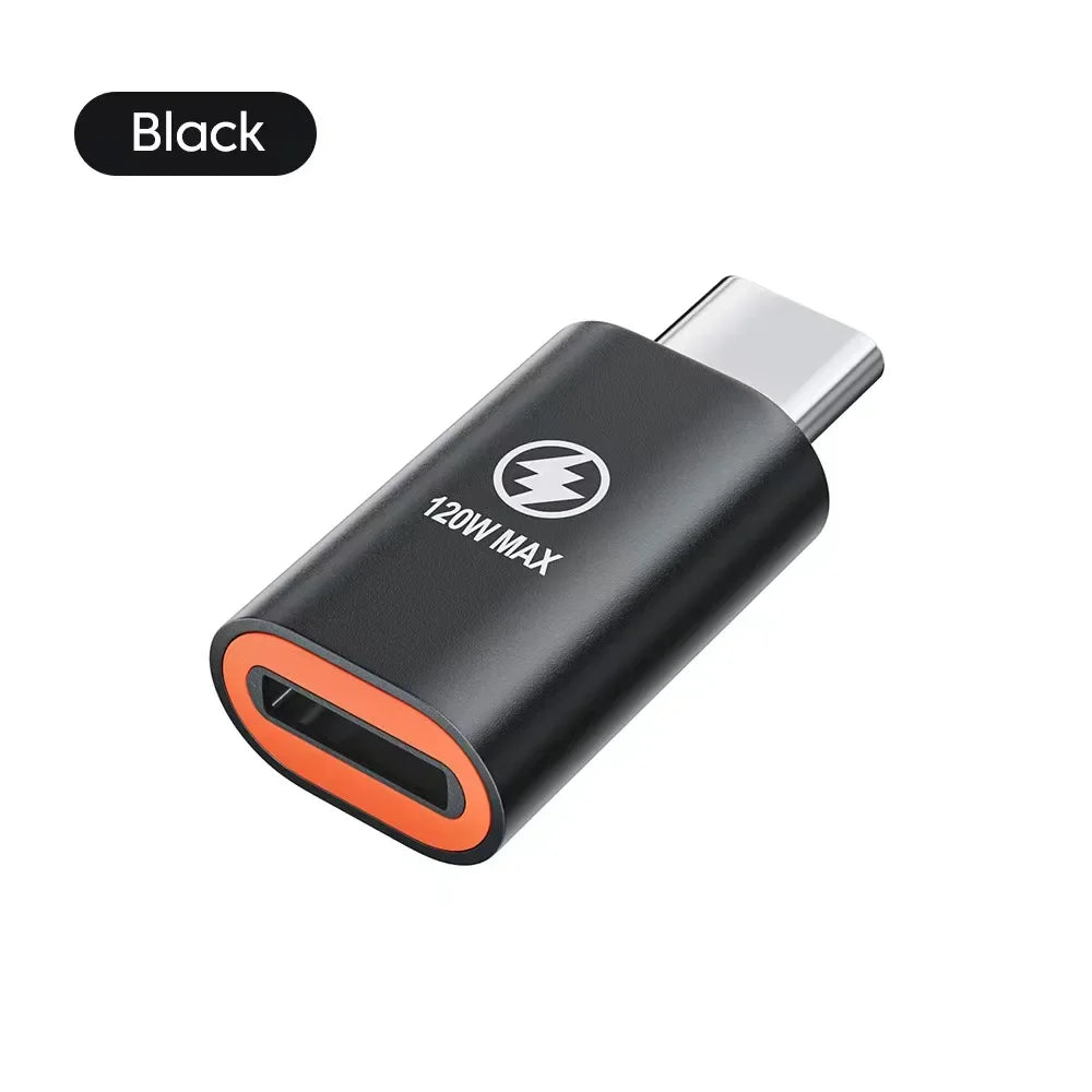 Lote 1-3 Pcs Adaptador Convertidor Carga Rápida PD 120W Lightning Hembra a USB-C Macho para iPhone 15/14/13/iPad/Samsung