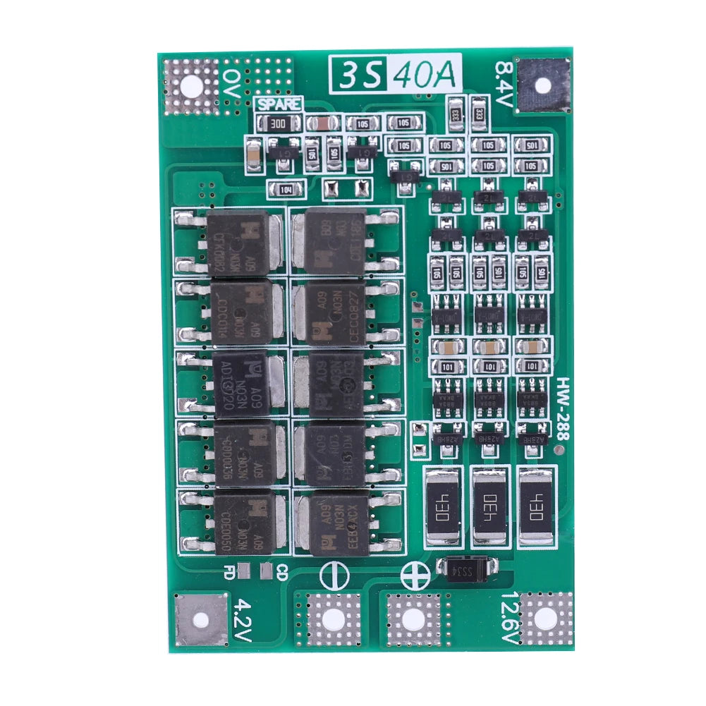3S 4S 20A 40A 60A Li-ion Lithium Battery Charger Protection Board 18650 BMS Drill Motor 11.1V 12.6V/14.8V 16.8V Enhance/Balance