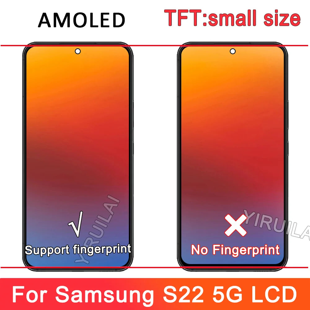 TFT probado para Samsung S22 5G pantalla LCD Digitalizador de pantalla táctil para Samsung S901 S901B S901U SM-S901E/DS pantalla