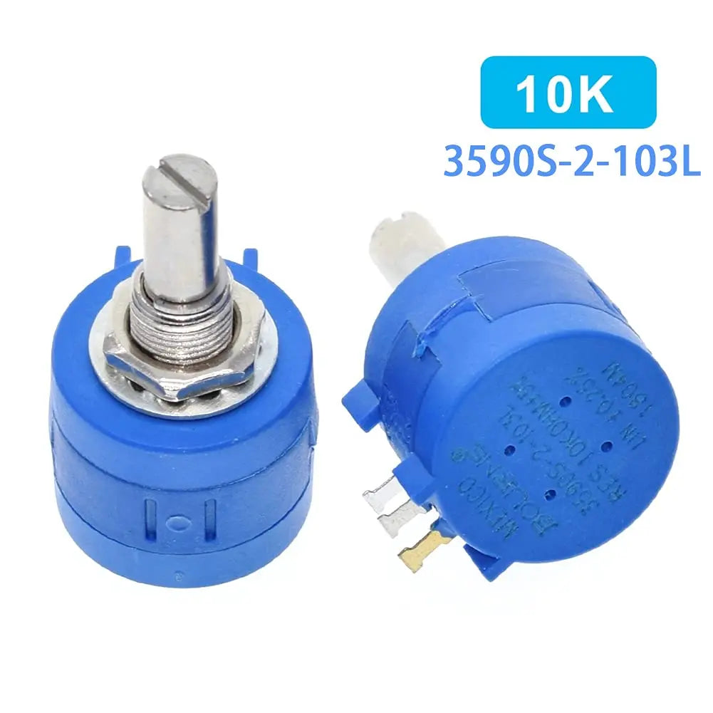 1pcs 3590S Multiturn Potentiometer 500 1K 2K 5K 10K 20K 50K 100K ohm Potentiometer Adjustable Resistor 3590 102 202 502 103