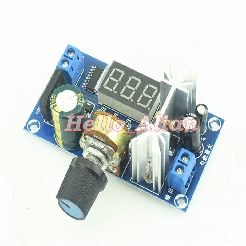 Módulo Regulador Voltaje Mini AC/DC a DC Buck Ajustable Step-Down 3.3V/5V/12V/24V con Display LED