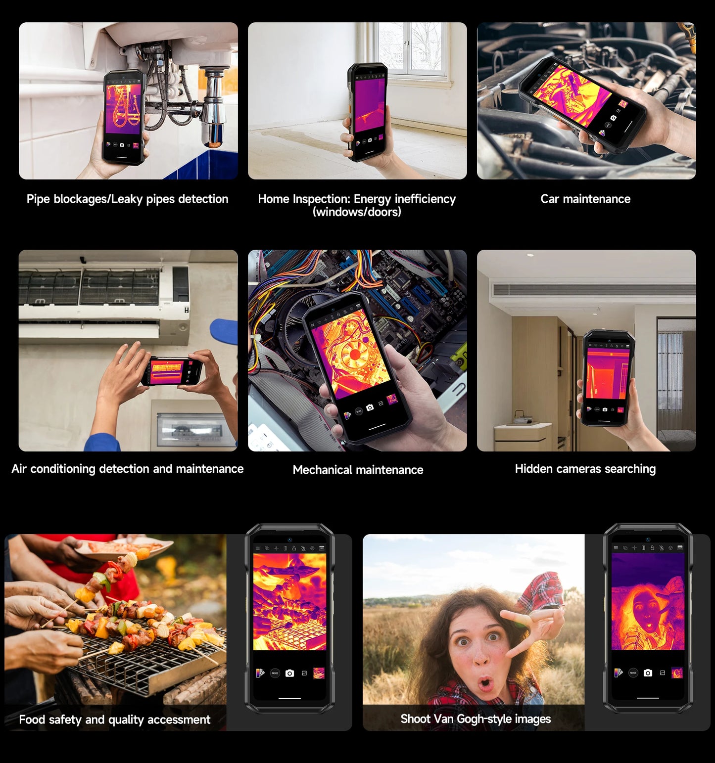 Celular Rugged Ulefone Armor 27T Pro 5G con Cámara Térmica FLIR® - 10600mAh, Android 14, 24GB/256GB, NFC