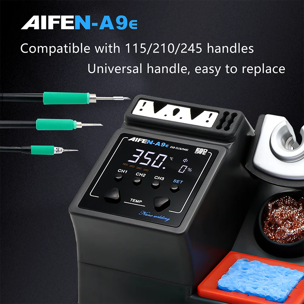 AIFEN A9E Soldering Station Compatible Original Soldering Iron Tip 210/245/115 Handle Control Temperature Welding Rework Station