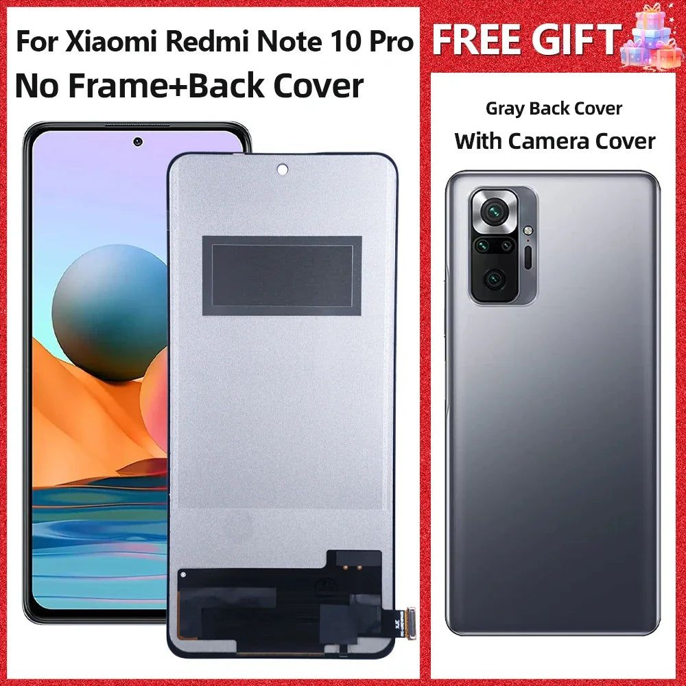6.67" AMOLED For Xiaomi Redmi Note 10 Pro LCD Touch Screen Digitizer For Redmi Note10 Pro M2101K6G M2101K6R Display