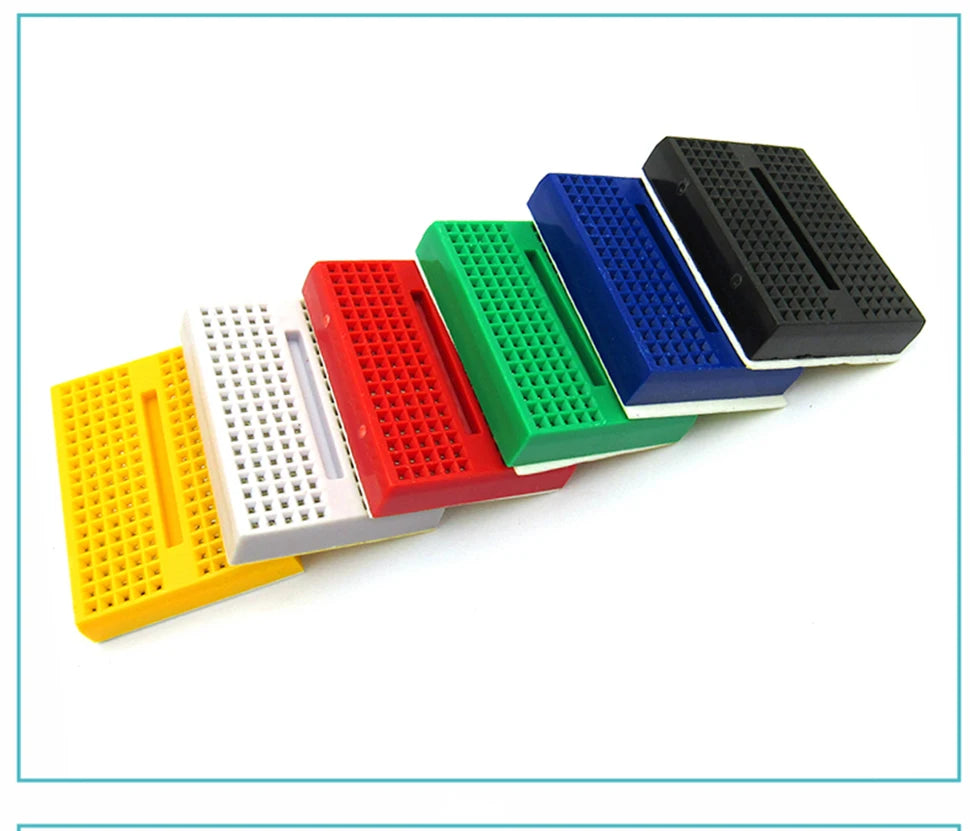 2PCS SYB-170 Mini Solderless Prototype Experiment Test Small Breadboard Kit With 170 Tie Points Plus Adhesive Back 35*46*8mm