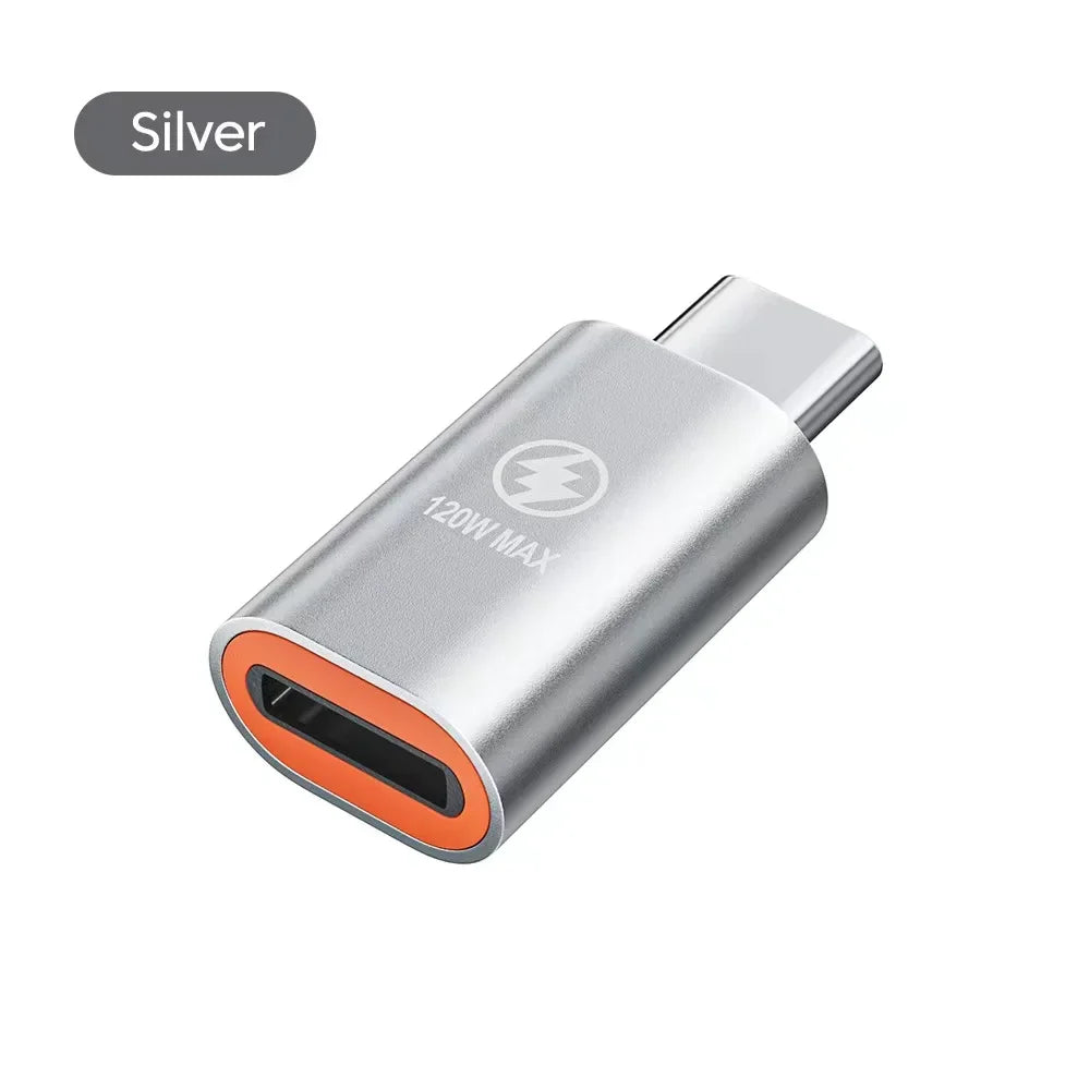 Lote 1-3 Pcs Adaptador Convertidor Carga Rápida PD 120W Lightning Hembra a USB-C Macho para iPhone 15/14/13/iPad/Samsung