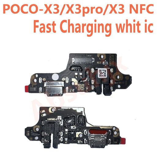 Main Motherboard Connector LCD Display Power Back Cover Sticker Flex Cable For Xiaomi Mi POCO X3 Pro USB Charging Port Charger