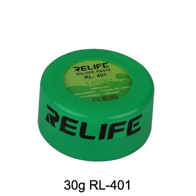 Pasta de Soldar Estaño RELIFE (Sn63/Pb37, 183°C Media Temperatura) Flux No-Clean Rosin para Reballing BGA/PCB/SMT