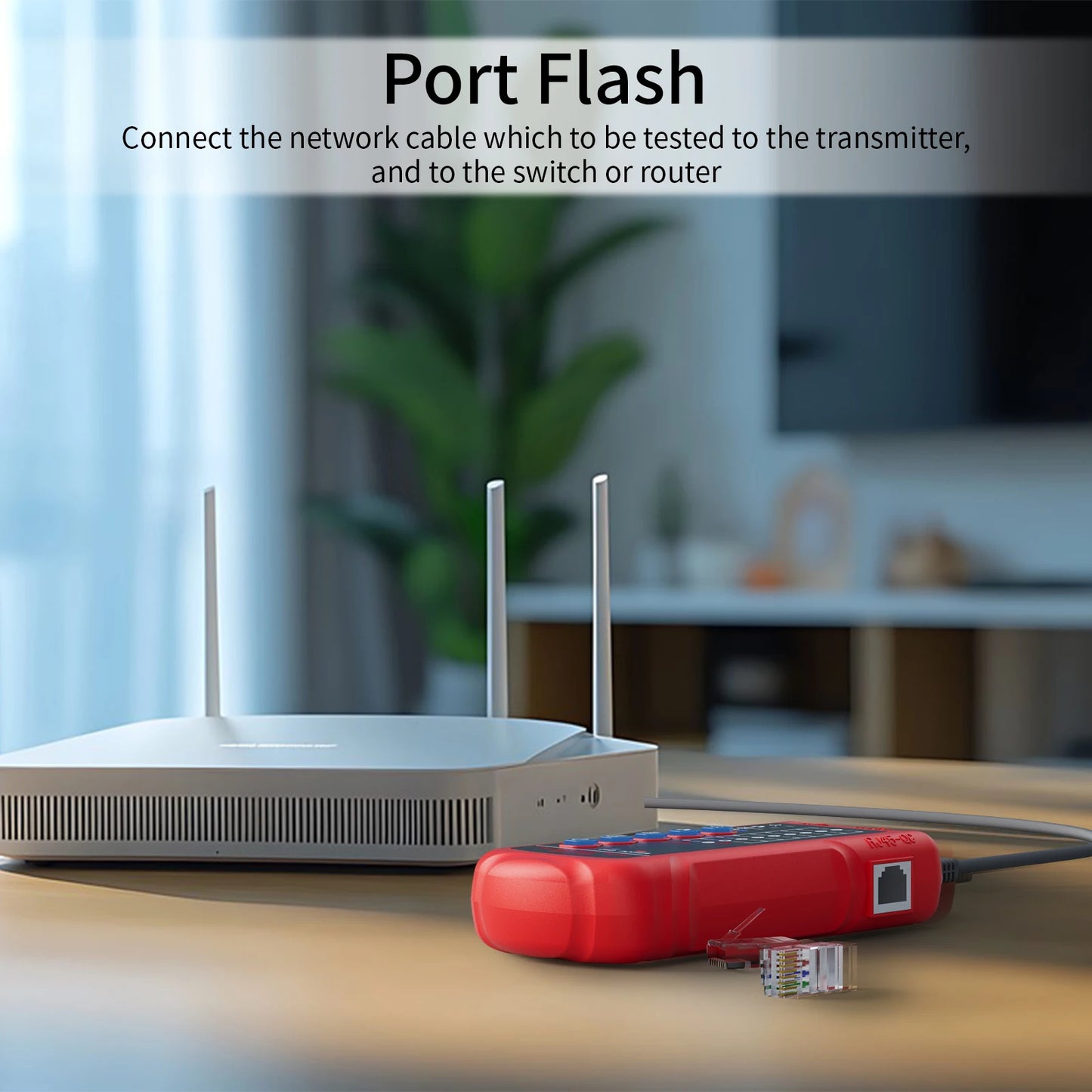 Tester Cable Red Digital RJ11/RJ45 (CAT5/CAT6) - Rastreador Hilos Telefónicos/LAN (Alta Calidad)