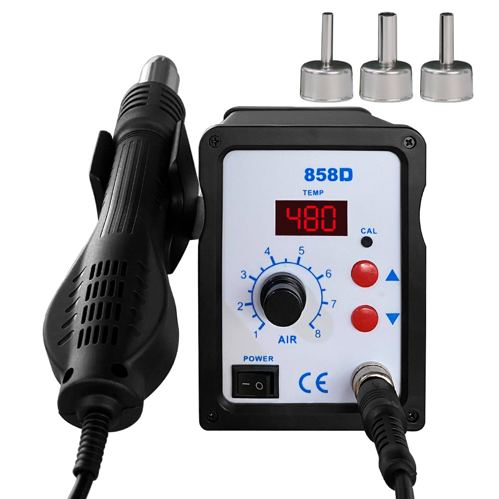 858D Hot Air Gun BGA Soldering Rework Station Blower Hair Dryer Hairdryer Soldering Heat Gun 220V 110V SMD SMT Welding Repair