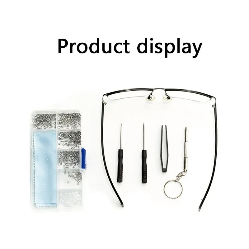 Kit Reparación Gafas/Lentes Sol (Destornillador, Tornillos, Tuercas, Almohadillas Nariz) Partes Ópticas Surtidas