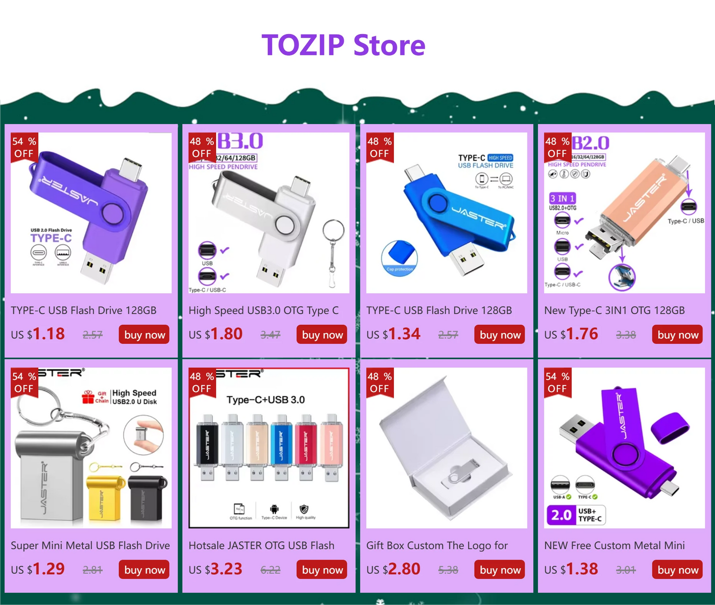 Memoria USB Flash Drive Pendrive Tipo C (32GB/64GB/128GB) con Llavero Regalo Empresarial
