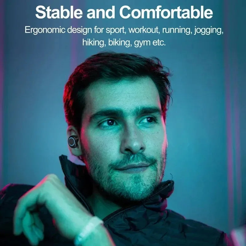 Auriculares Inalámbricos Y50 TWS Bluetooth 5.0 Deportivos con Micrófono y Pantalla LED (Control Táctil, Estéreo 9D, Impermeables)