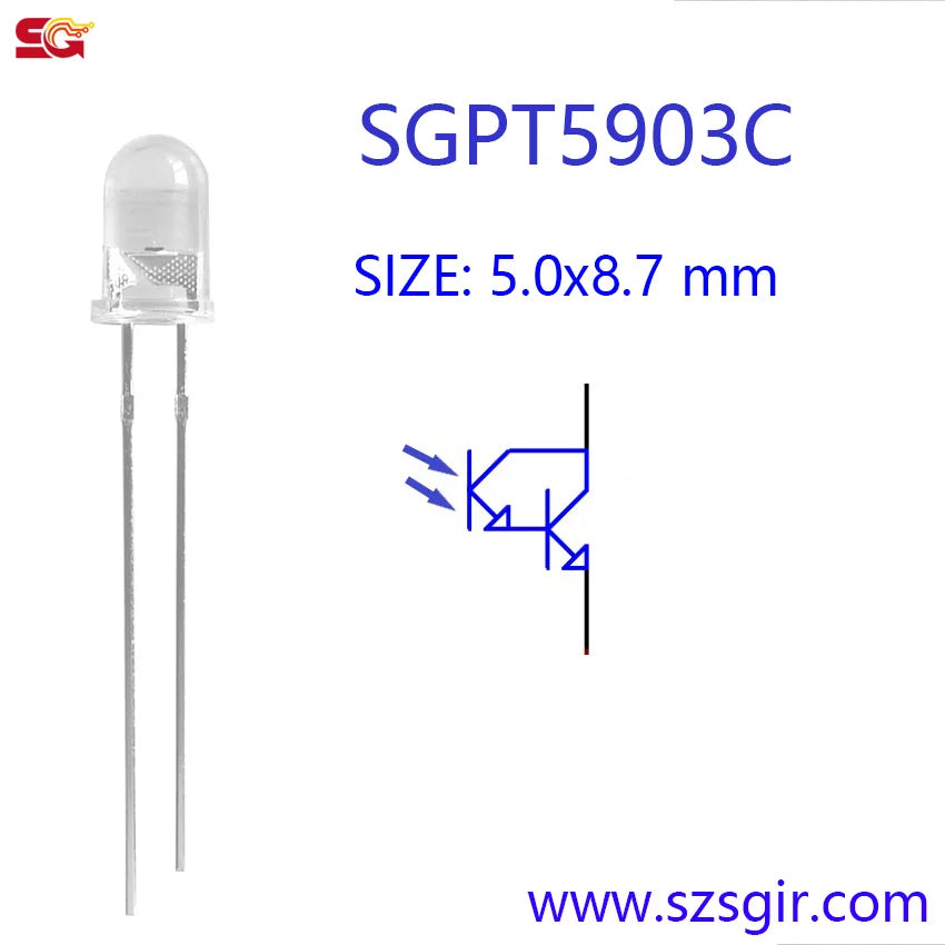 Lote 20 Pcs Fototransistor Darlington 5mm SGPT5903C