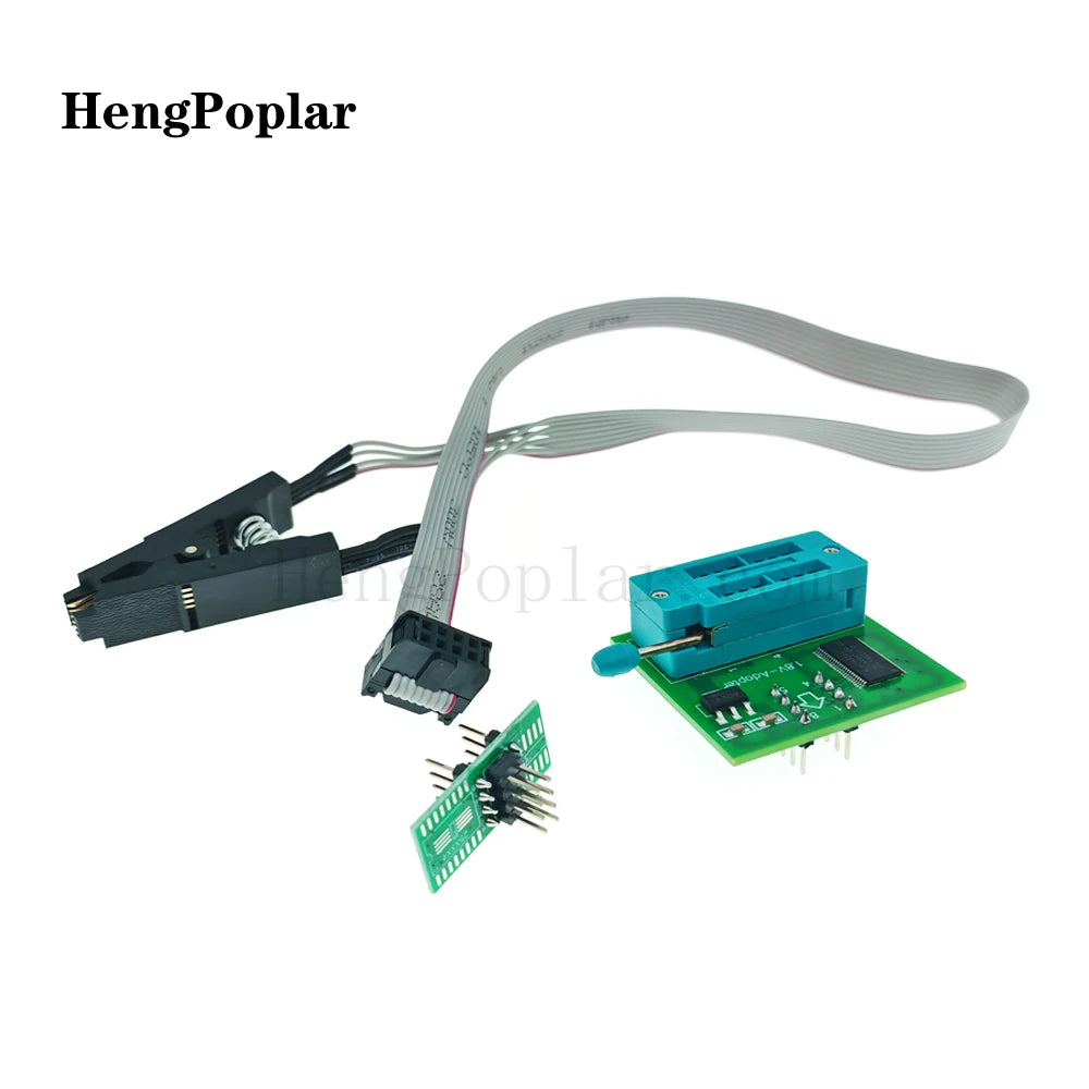 Kit Programador USB SPI Alta Velocidad EZP2019 Full Set + 12 Adaptadores para EEPROM 24/25/93, Flash 25 BIOS Chip