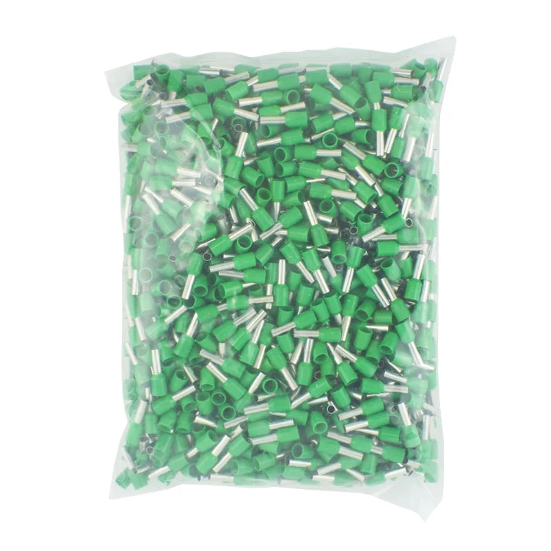 Terminal Tubular Punta Cable Aislado Crimp (E0508/1008/1508/7508/2508) Ferrules Prensado (Pack 1000 Unidades)