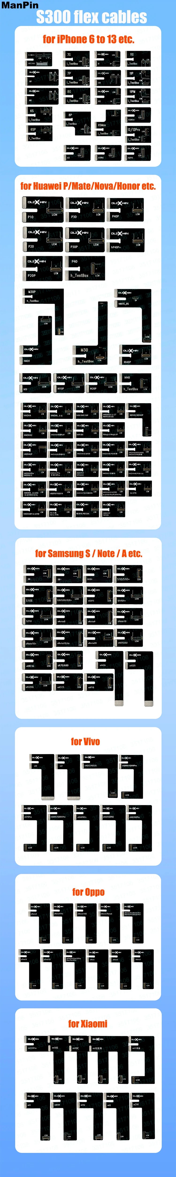 Base Conexión Flex para Tester Inteligente S800/S300 - Prueba Pantalla, Táctil, Corriente, True Tone, Batería