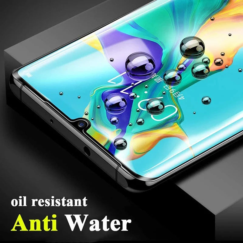 2/4Pcs 9H Tempered Glass For Huawei P30 Pro HD Curved Four Sides Glue Screen Protector