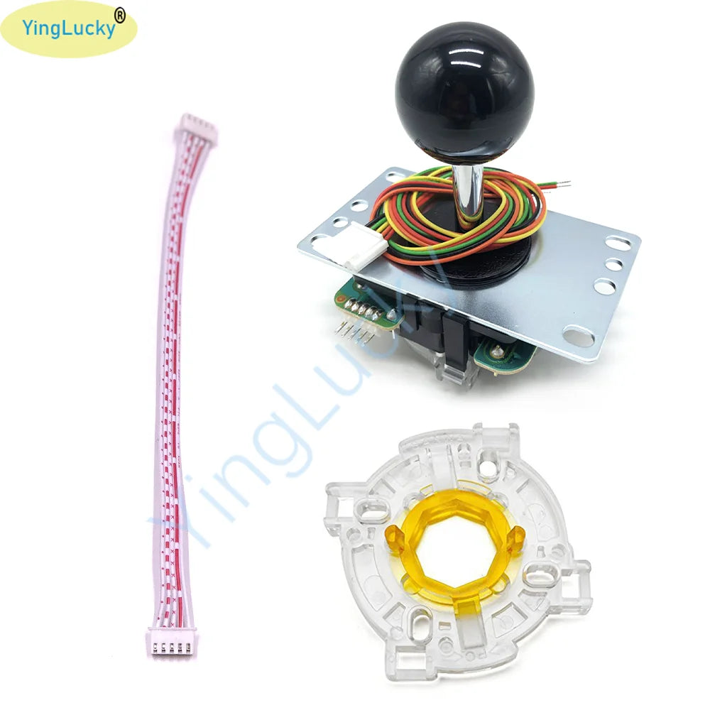 Joystick Original Sanwa JLF-TP-8YT Fighting Stick con Topball y Cable 5 Pines para Jamma Arcade/PC/PS3/PS4/XBOX DIY