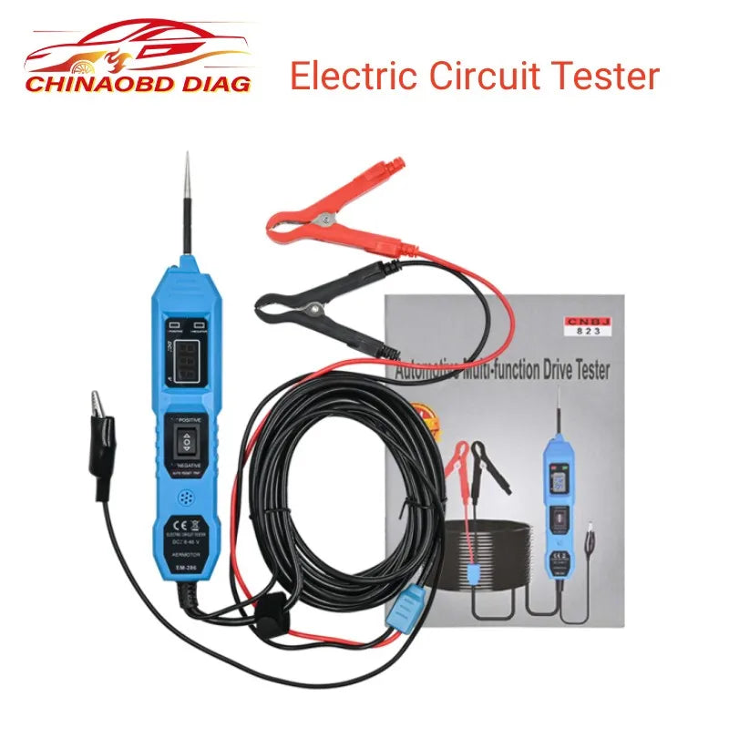 Tester Circuito Eléctrico Aermotor (6V-48V DC) con Display LED y Luz - Herramienta Diagnóstico Sistema Eléctrico Auto