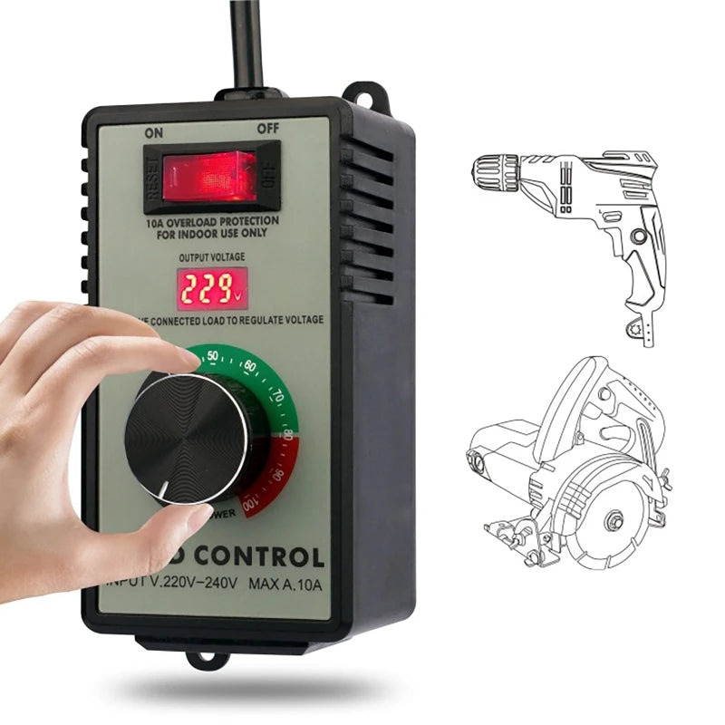 Controlador Velocidad Motor AC 220V 4000W con Display LED Regulador Voltaje Variable Router/Ventilador/Taladro