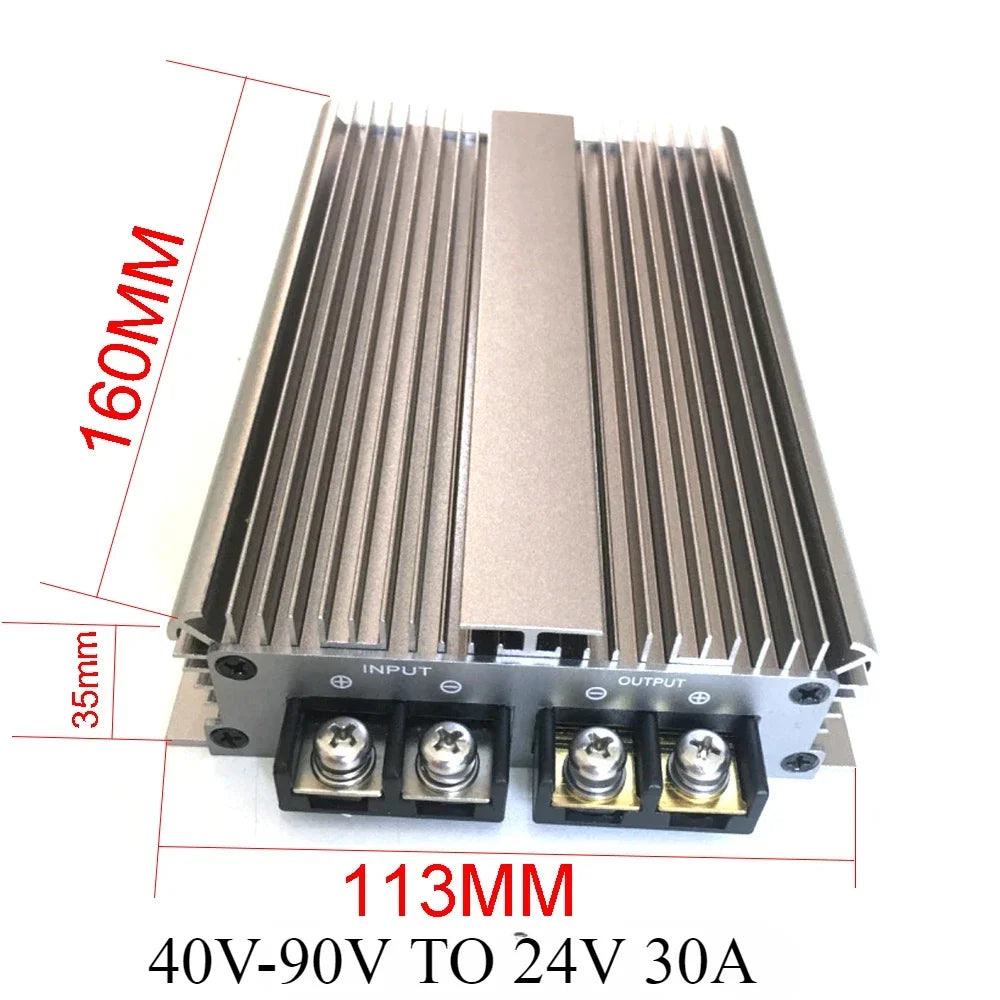 Convertidor Step-Down DC-DC 40V-90V a 24V (5A-50A) / 48V-72V a 24V Estabilizador Regulador Módulo Boost