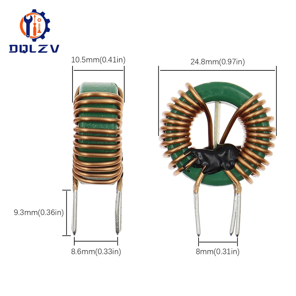 Choque Modo Común Toroidal 2mH 10A (22x14x8mm, Hilo 1.0mm) - Lote 2 Piezas