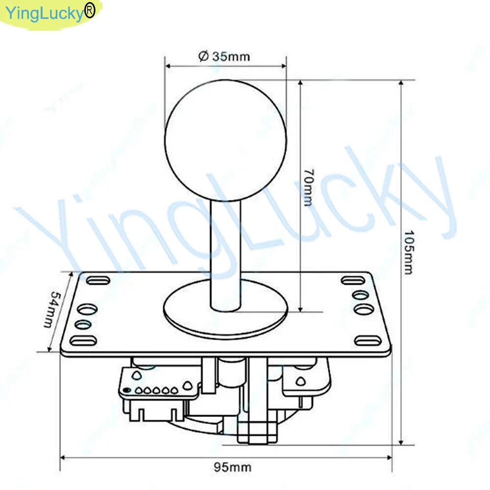 Joystick Arcade (Copia Sanwa 8YT) 5 Pines para DIY Accesorios Juegos PC (1 Unidad)