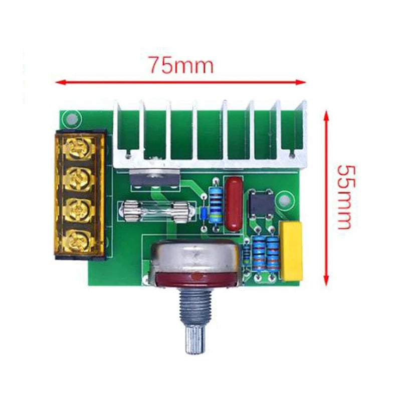 Controlador Velocidad Motor AC 110V/220V 2000W/4000W SCR Regulador Voltaje Dimmer Termostato Alta Potencia