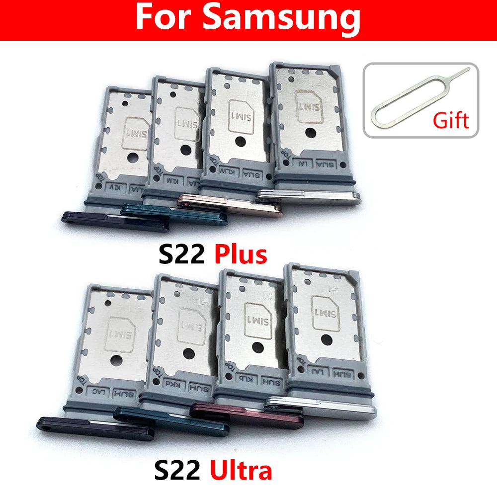 Bandeja Porta SIM/SD Card para Samsung S22 / S22 Plus / S22 Ultra - Repuesto Adaptador + Pin