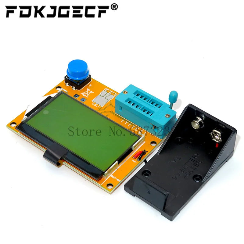 Tester Transistor LCR-T4 - Medidor ESR, Diodo, Triodo, Capacitancia, MOS (Mega328) - (Sin Batería, con Case)