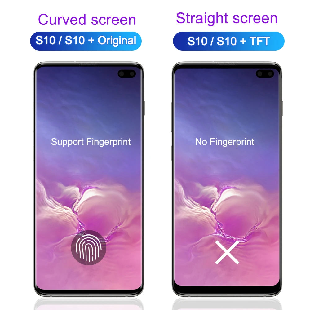 Pantalla LCD para SAMSUNG Galaxy S10 Plus, digitalizador de pantalla táctil con Marco, 100% probado, G973, G973F/DS, S10 +, G9750
