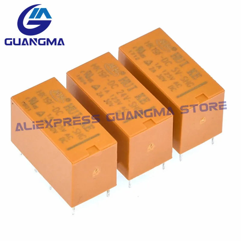Relé HK19F 8-Pin 2A DPDT - Varios Voltajes Bobina (3V a 24V DC) - Lote 1 Pieza