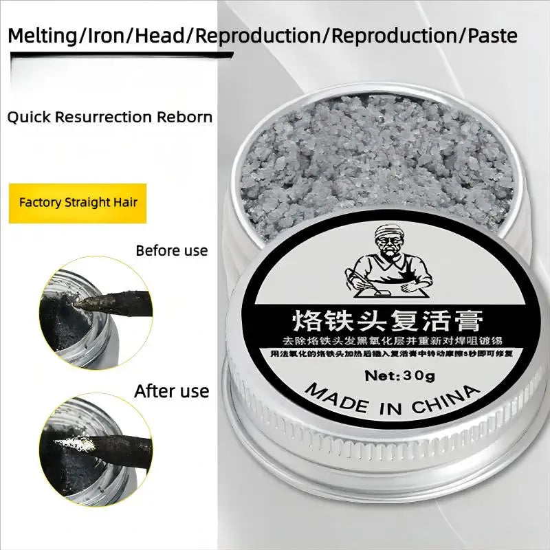 Pasta Limpieza Punta Cautín Soldador (Activador/Refrescador Punta Estaño) Limpiador Removedor BGA Herramienta Reparación (6-90g)