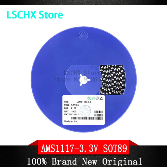 Lote 50 Pcs Regulador Voltaje LDO AMS1117 SOT-89 (1.2V, 1.8V, 2.5V, 3.3V, 5.0V, ADJ)