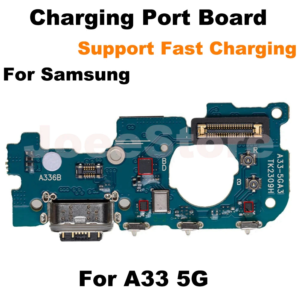 Placa Puerto Carga Rápida USB con Micrófono y Flex para Samsung Galaxy A12-A14/A23/A24/A33/A52/A53/A72/A73