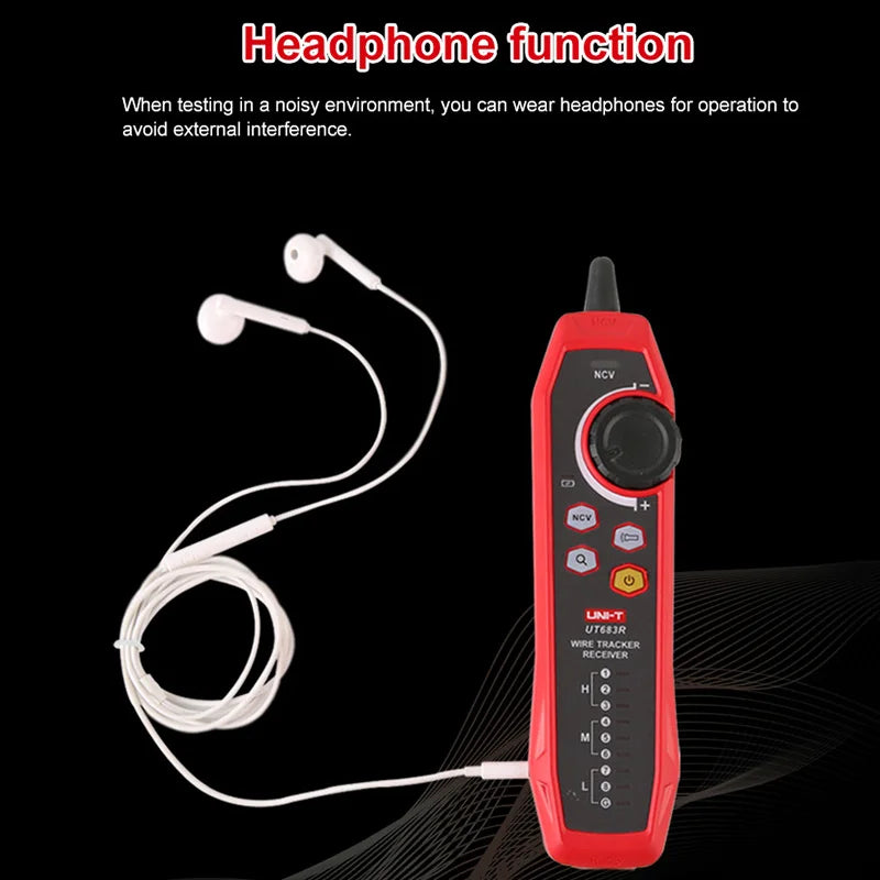 Kit Rastreador Cables LAN UNI-T UT683KIT - Tester Red RJ45/RJ11, Buscador Línea Telefónica, Herramienta Networking