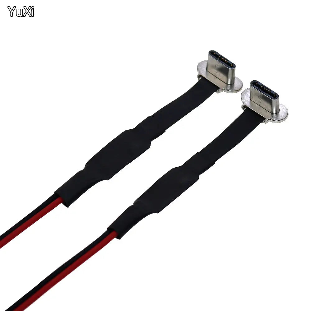 Cable Plano FPC (3 Pines USB-C Macho) para Carga Inalámbrica con Resistor R1 / Cable Soldadura (Extensión)