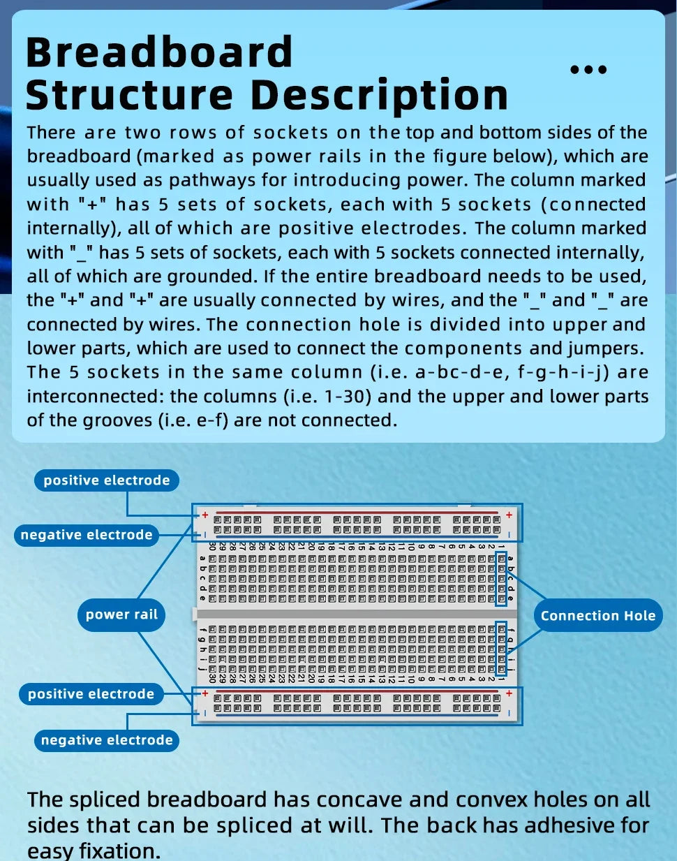 1pcs Power Module Breadboard Kit Bread Board Wire Cables Jumper Breadboard Wire Kit Electronics Breadboard Solderless